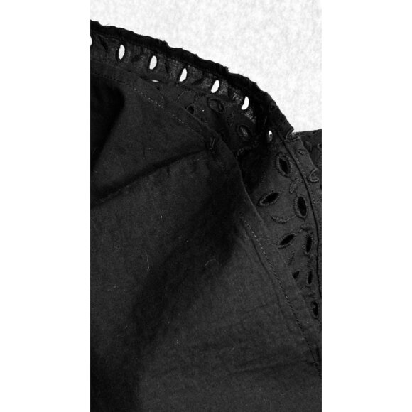 Avec Les Filles Eyelet Bell Sleeve Dress Size S Black Back Cutout NWT - Picture 15 of 16